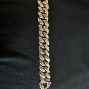David Yurman Silver Chunky Curb Link Bracelet